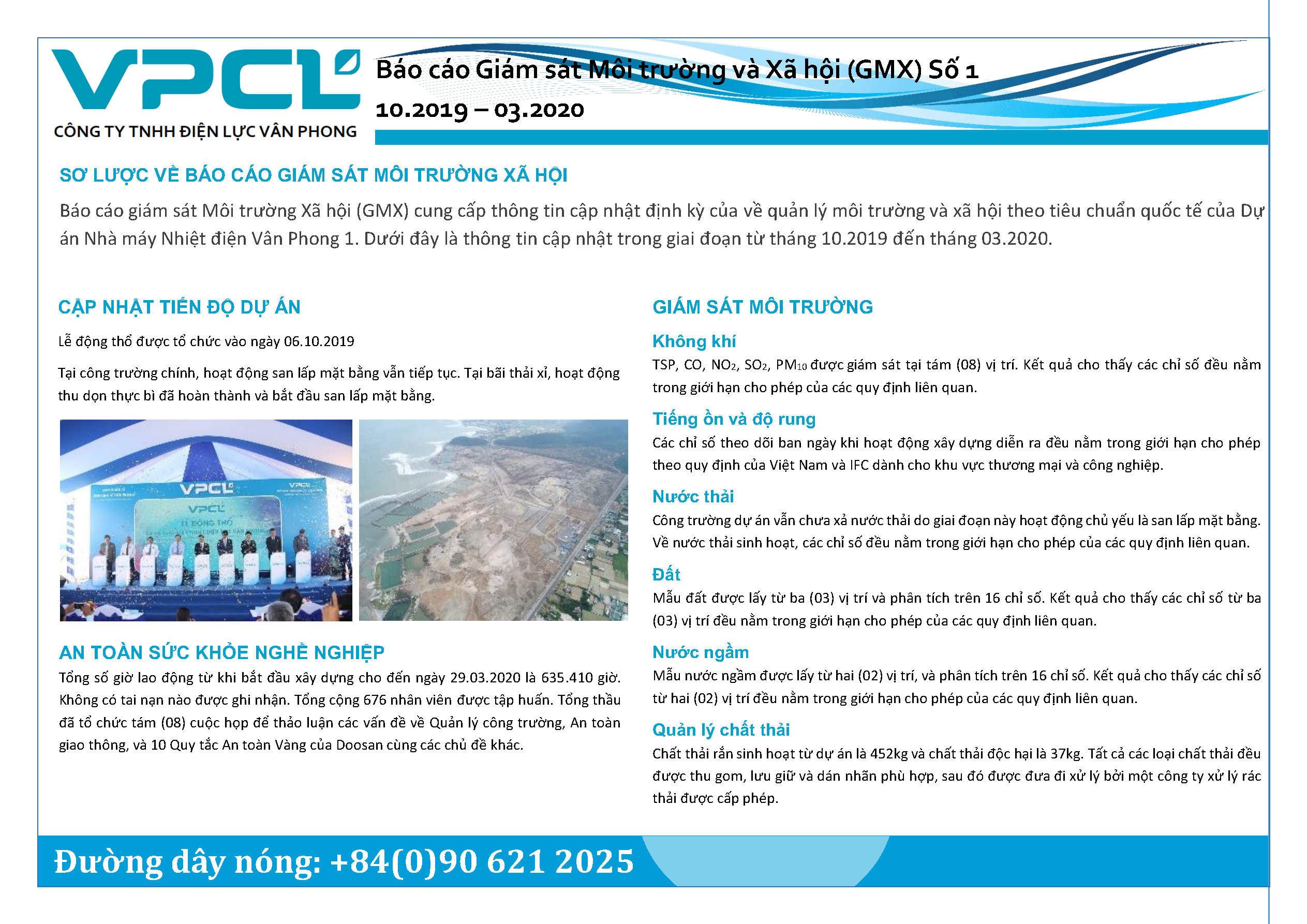 Environmental and Social Monitoring Report October 2019 – March 2020