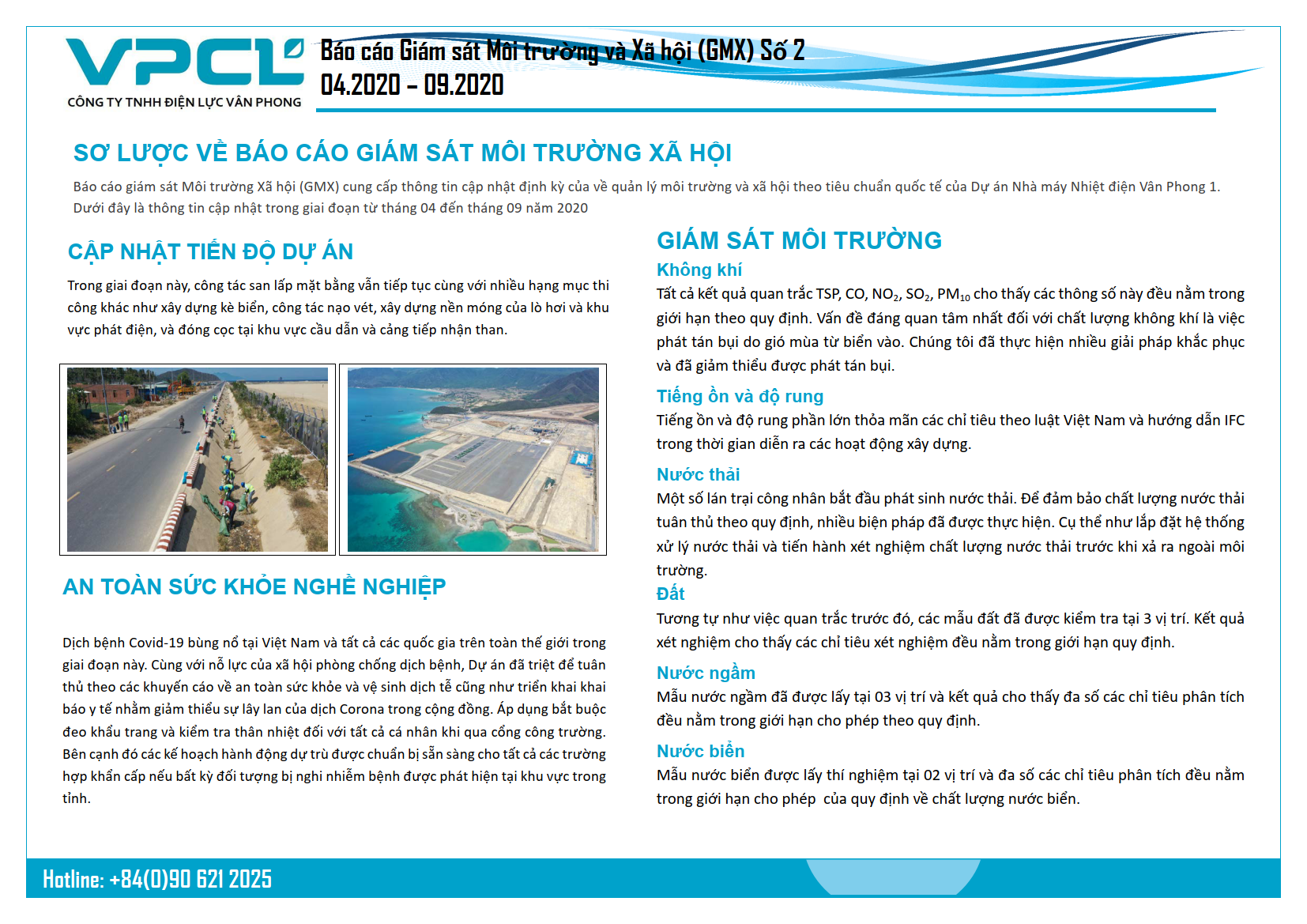 Environmental and Social Monitoring Report April 2020 – September 2020