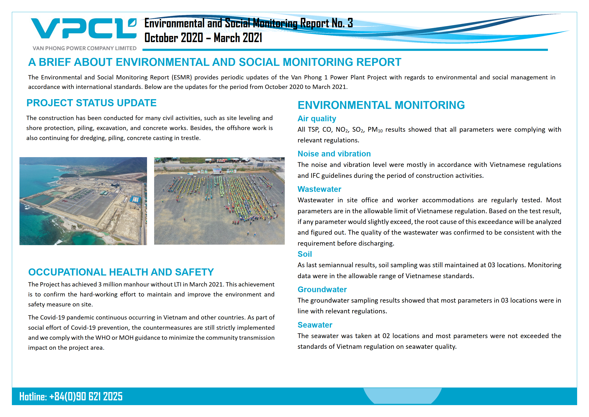 Environmental and Social Monitoring Report October 2020 – March 2021