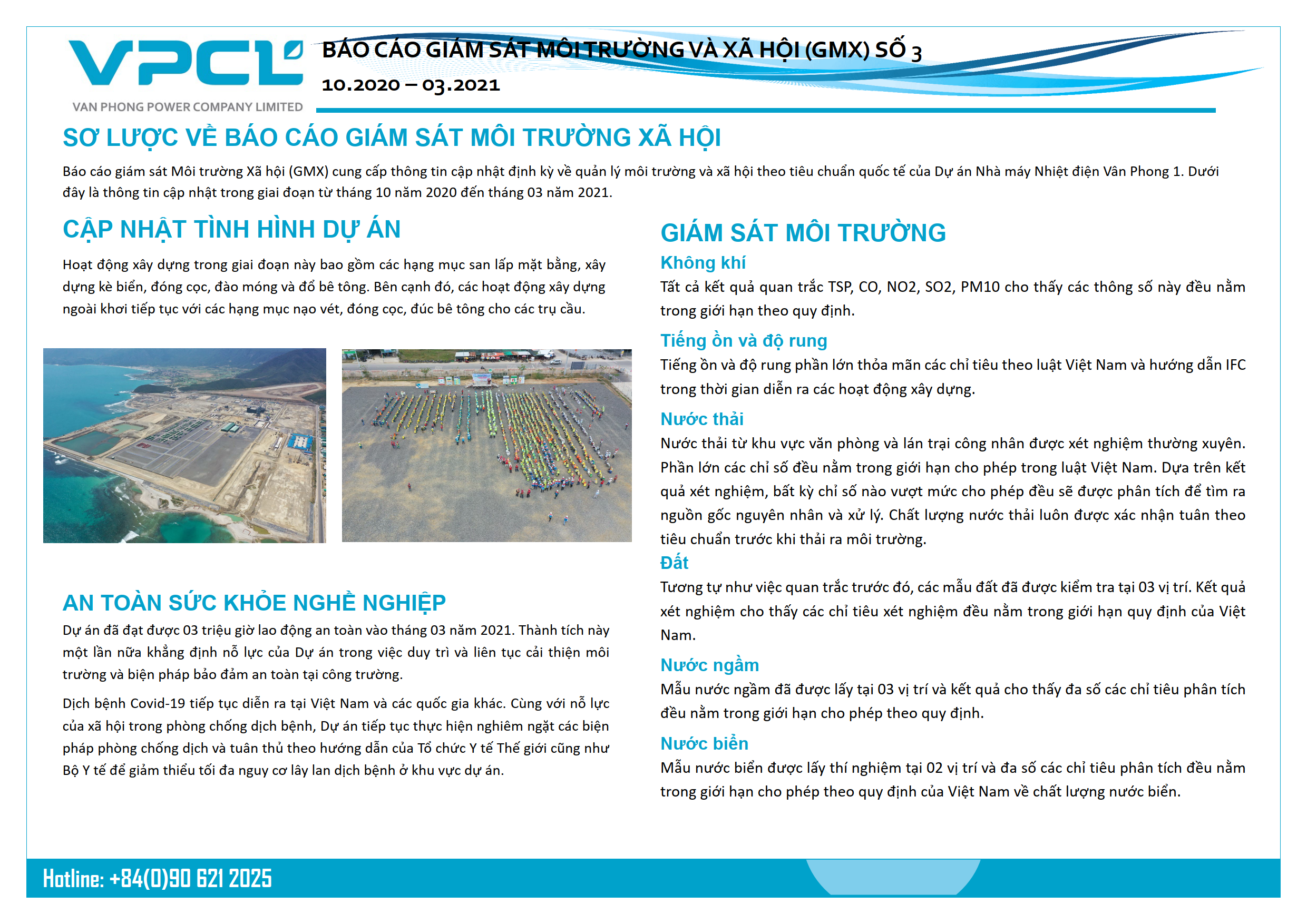 Environmental and Social Monitoring Report October 2020 – March 2021