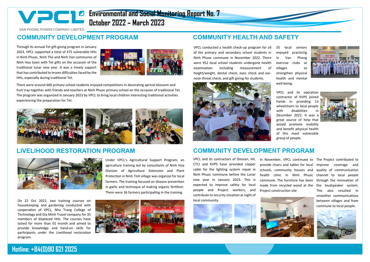 Environmental and Social Monitoring Report October 2022 – March 2023