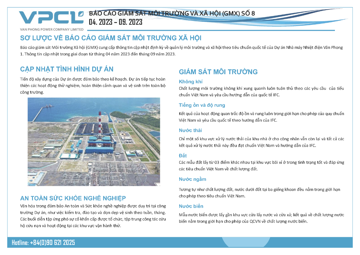 Environmental and Social Monitoring Report April 2023 – September 2023